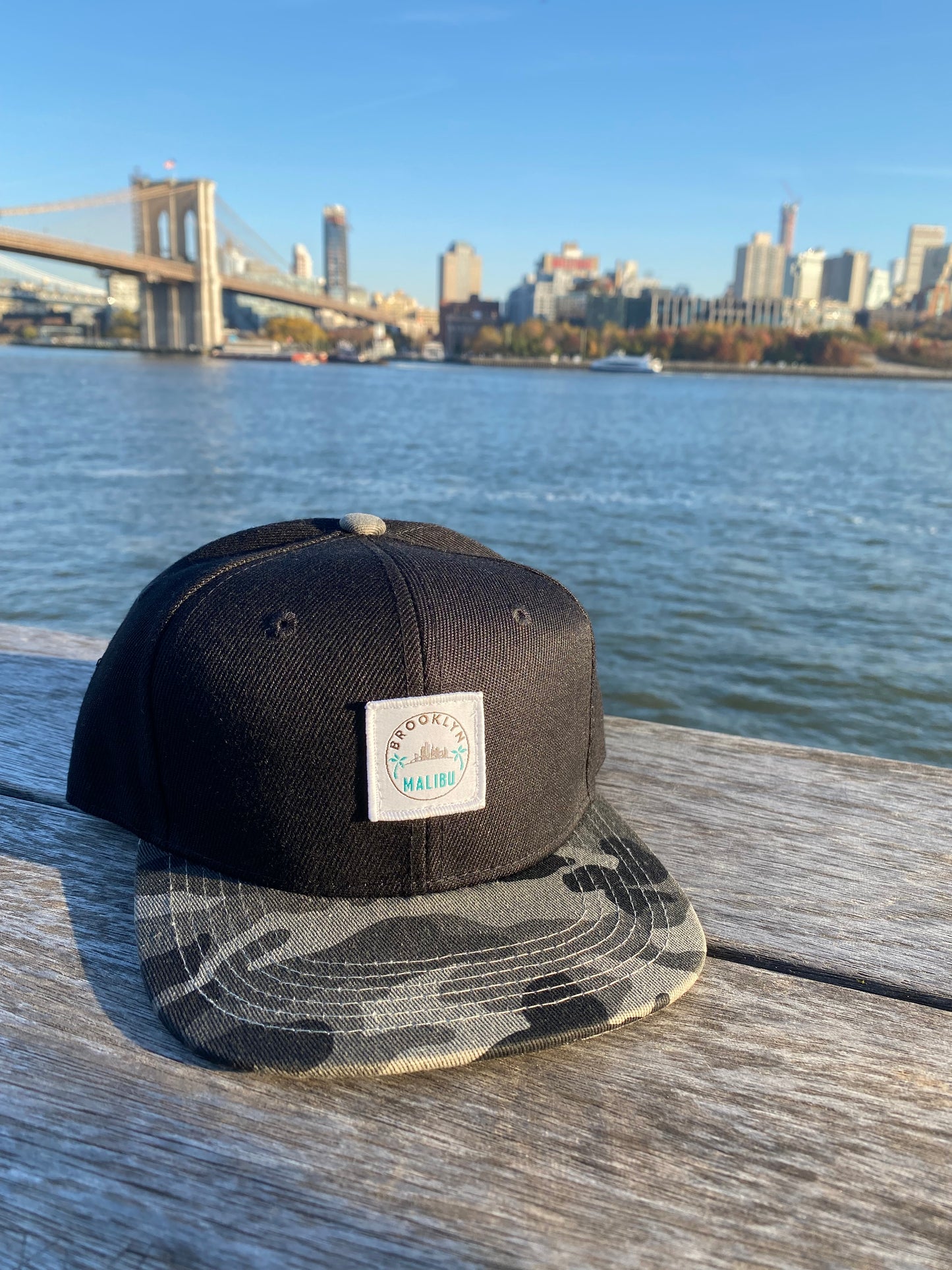 KENNY Charcoal Camo Print 6-Panel Snapback (Junior Size)