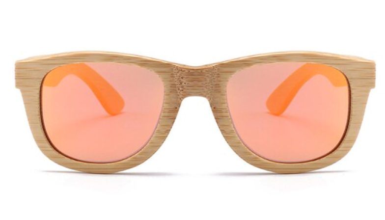 JAXON Eco-friendly Polarized Bamboo Sunglasses for Kids (includes FREE bamboo sunglass case)