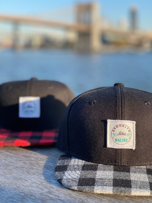ASHER Buffalo Plaid 6-Panel Snapback (Toddler & Junior/Kids Sizes)