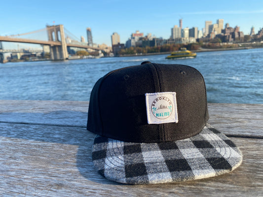 ASHER Buffalo Plaid 6-Panel Snapback (Toddler & Junior/Kids Sizes)