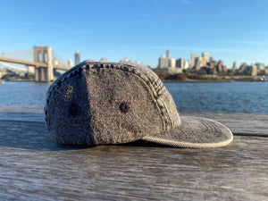 JAX Distressed Denim 5-panel Camp Hats Snapback (Kids Size)