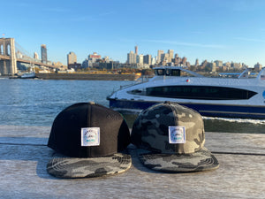 KENNY Charcoal Camo Print 6-Panel Snapback (Junior Size)