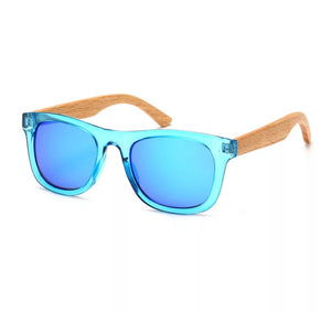 LANDEN Retro Polarized Bamboo Wood Sunglasses KIDS