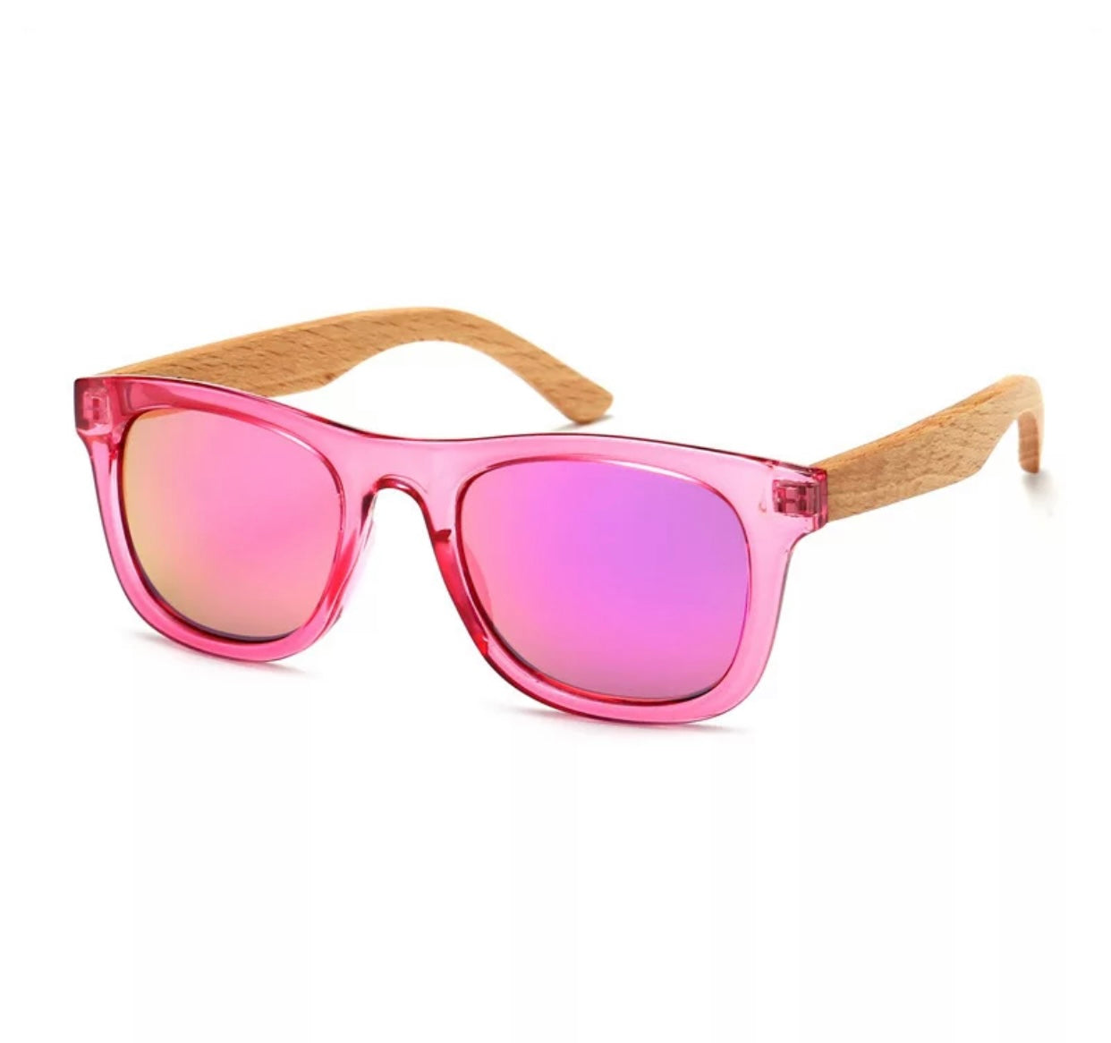 LANDEN Retro Polarized Bamboo Wood Sunglasses KIDS