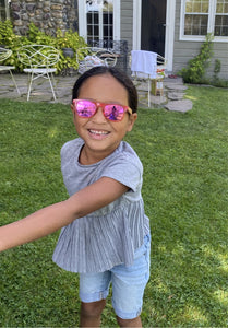 LANDEN Retro Polarized Bamboo Wood Sunglasses KIDS