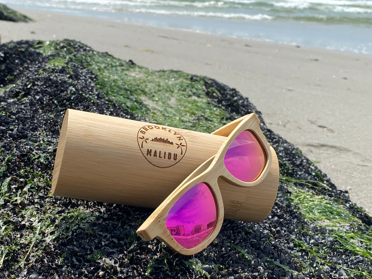 JAXON Eco-friendly Polarized Bamboo Sunglasses for Kids (includes FREE bamboo sunglass case)