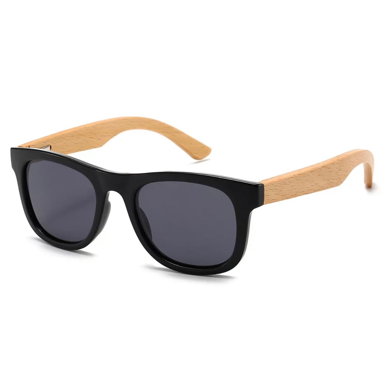 LANDEN Retro Polarized Bamboo Wood Sunglasses KIDS