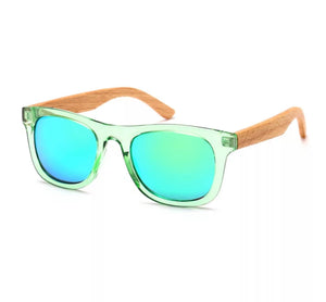 LANDEN Retro Polarized Bamboo Wood Sunglasses KIDS